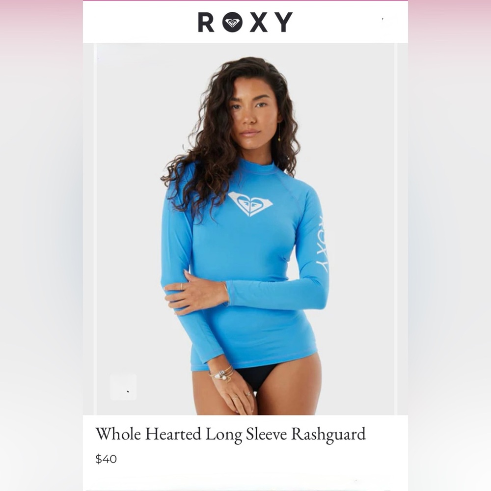 Roxy Blue Long Sleeve Rashguard size M